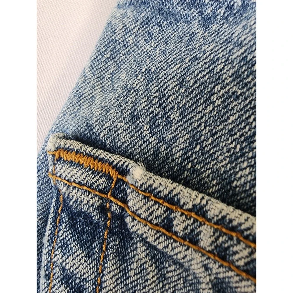 Levi's 501 Original Button Fly Jeans Men's W34 L30 Light Wash Straight Leg 100%